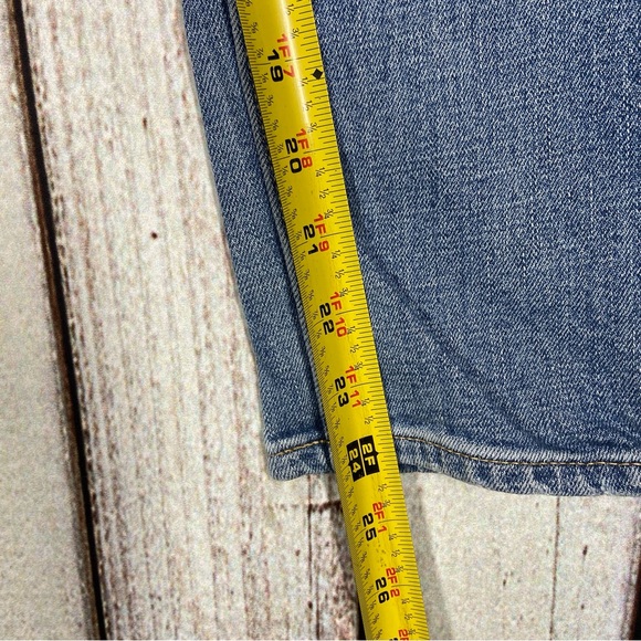 Gap 1969 Jeans Womens 24P Blue Best Girlfriend Mid Rise Distressed Stretch - Picture 7 of 11